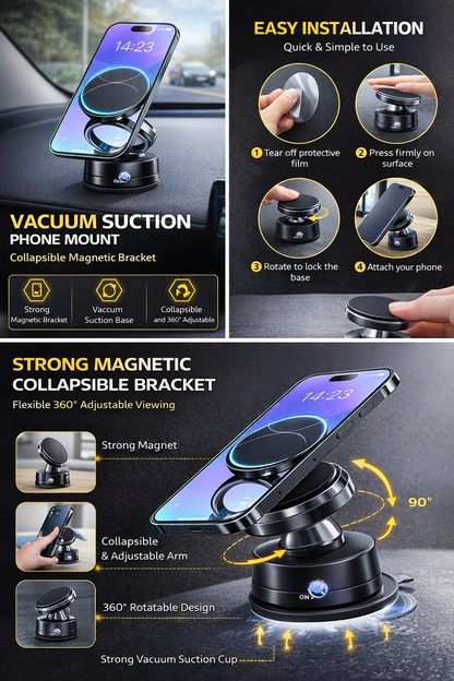 Vacuum Suction Phone Holder